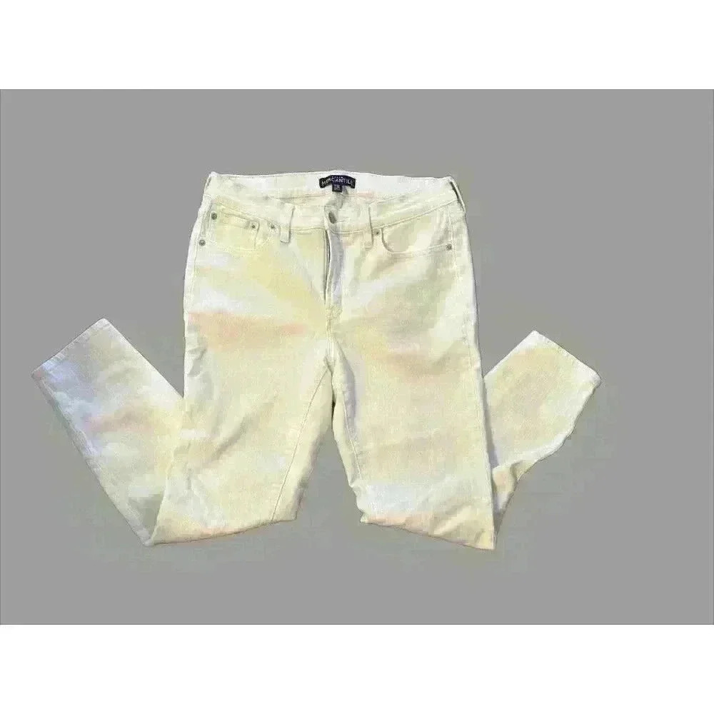 J. Crew Mercantile Jeans Size 29 Mid Rise Ankle Denim Womens Stretch White